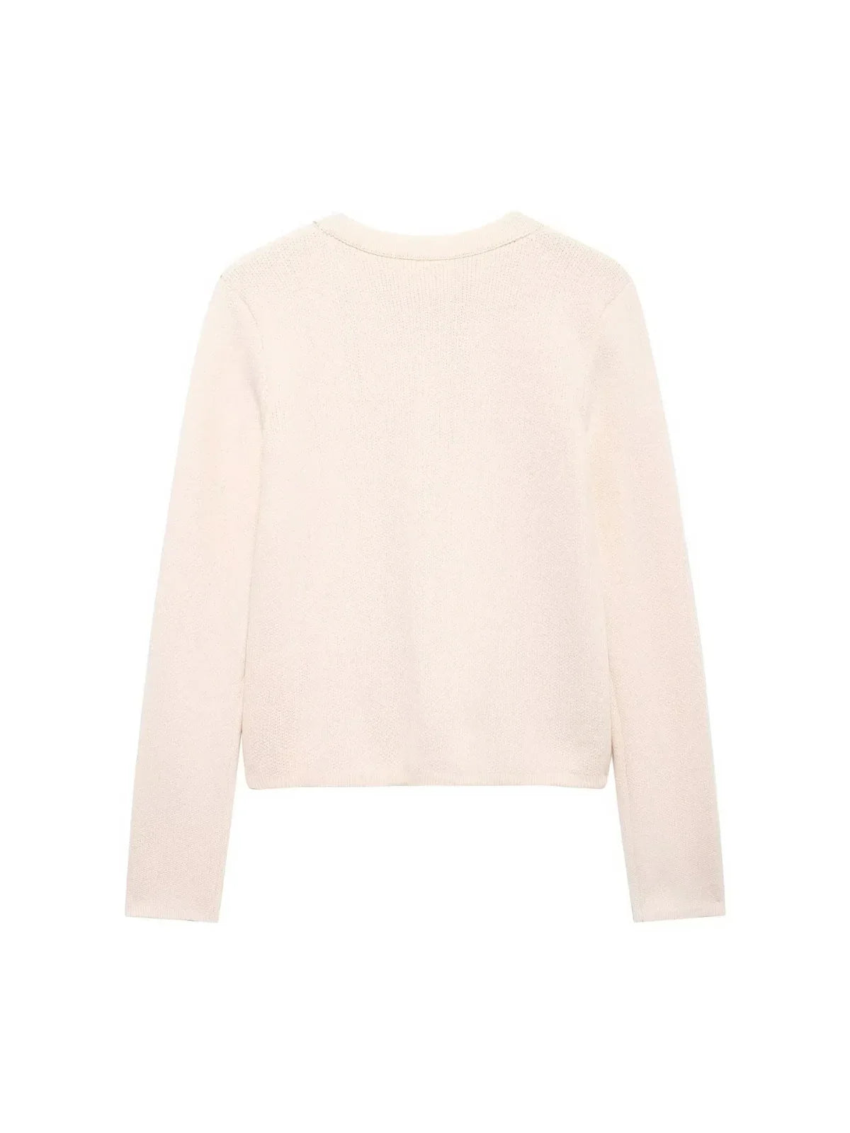 Gold Decorated Row Button Short Knitted Cardigan - LA FEMME WANDERER