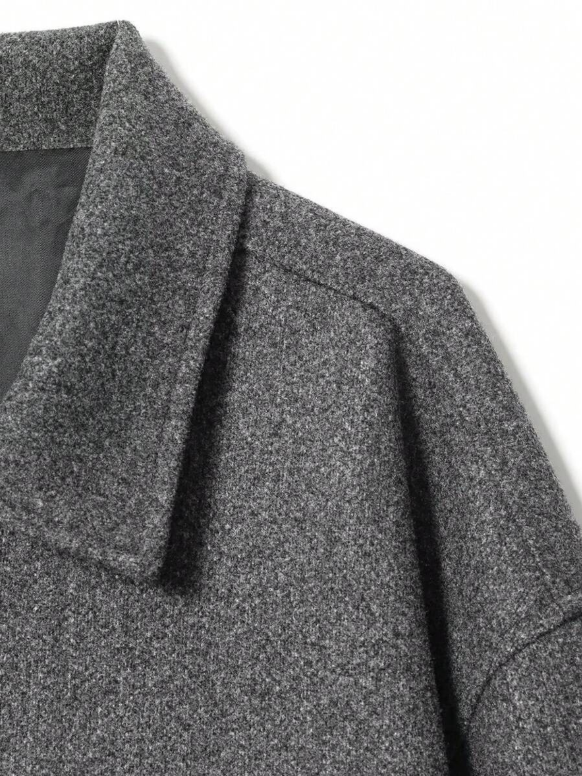 Autumn Minimalist Wool Blend Zip Lapel Jacket