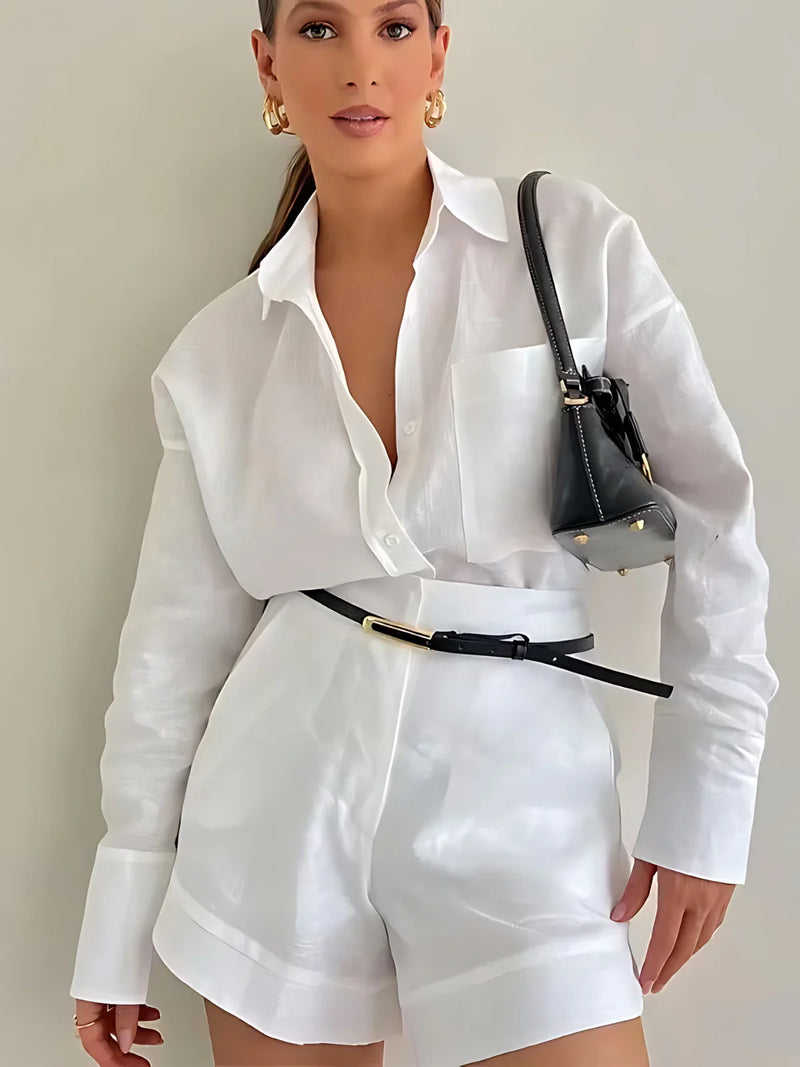 Ensemble short et chemise assortis Summer Time