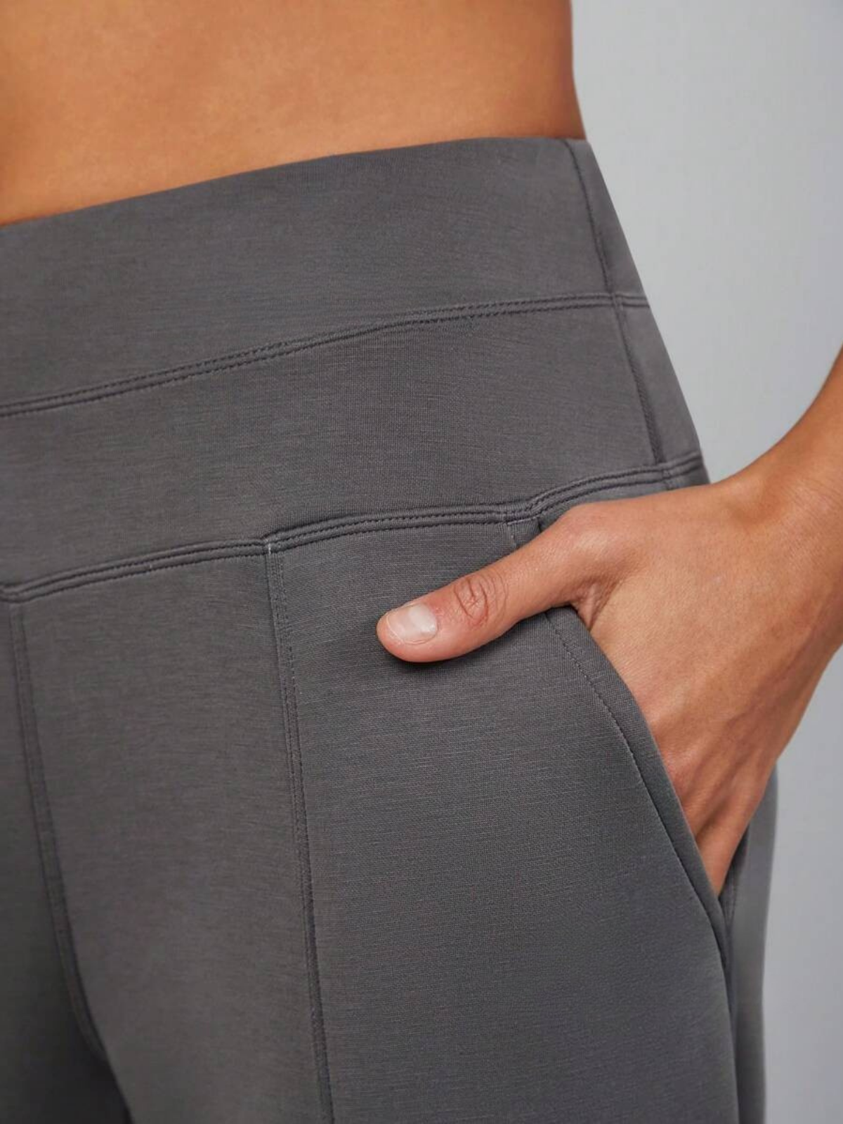 Pantalon de détente large en soie modale, taille haute, avec poches, pour un confort et un style au quotidien