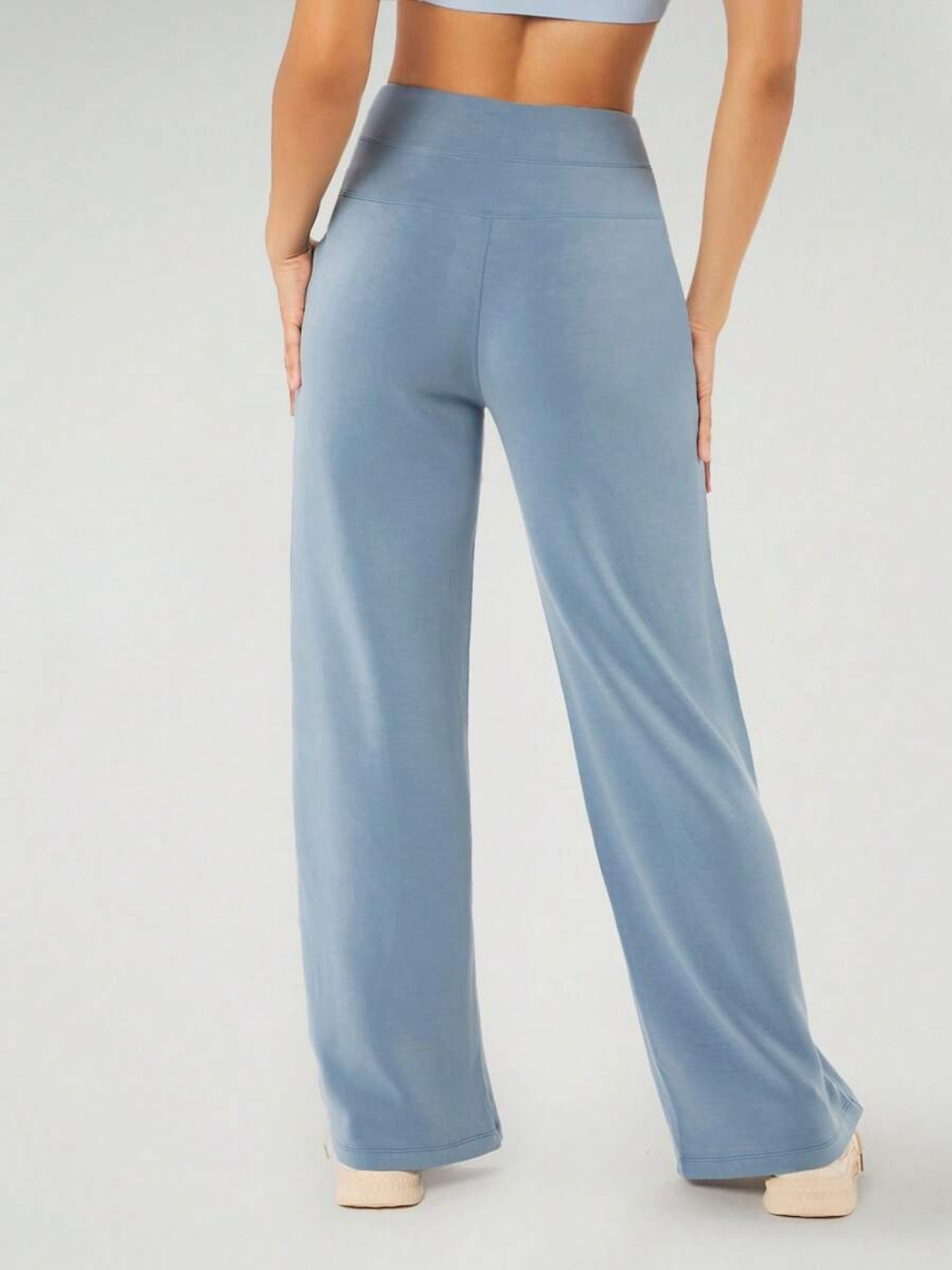Pantalon de détente large en soie modale, taille haute, avec poches, pour un confort et un style au quotidien