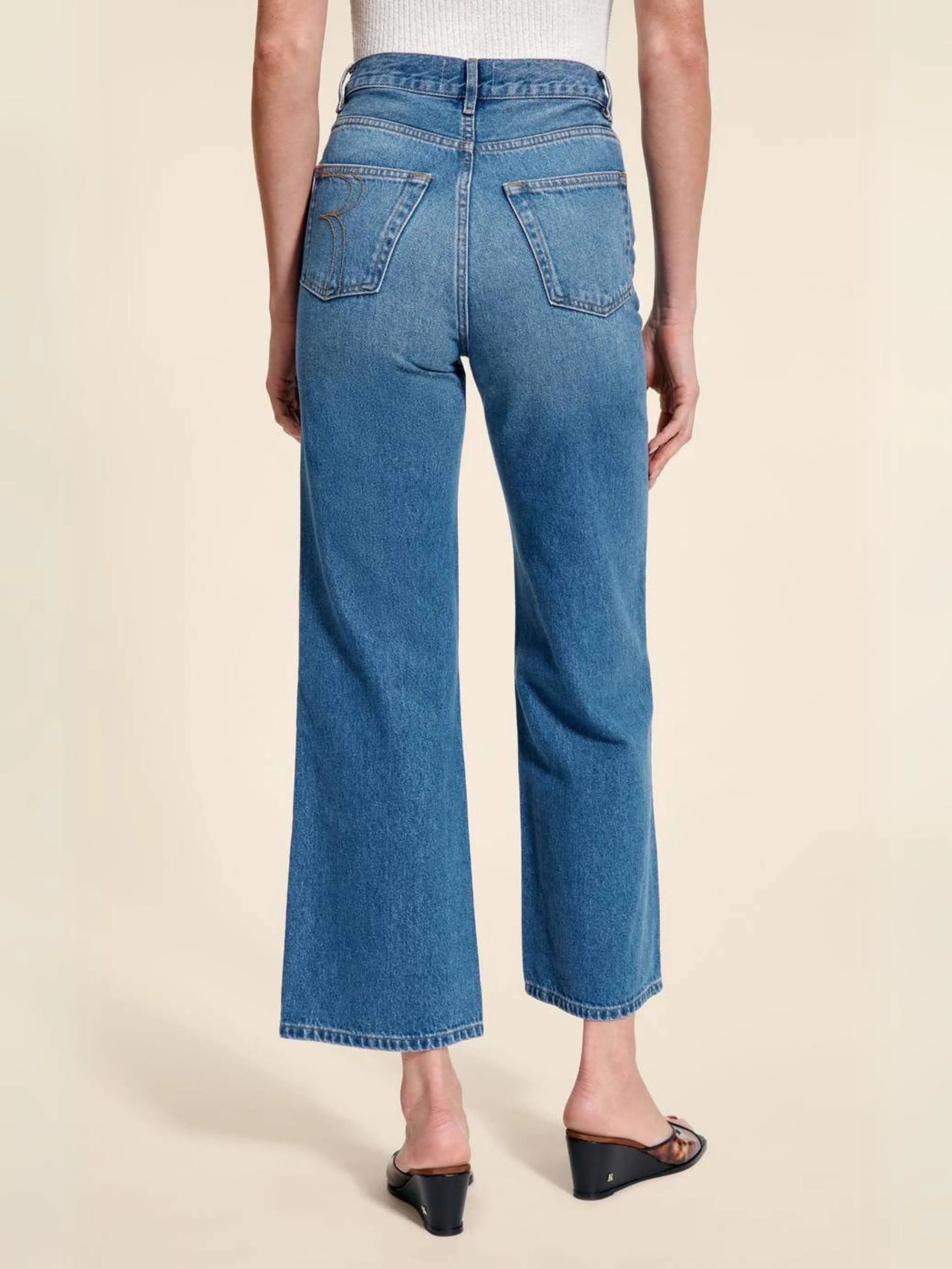 Loose High Waist Straight Leg Jeans - LA FEMME WANDERER