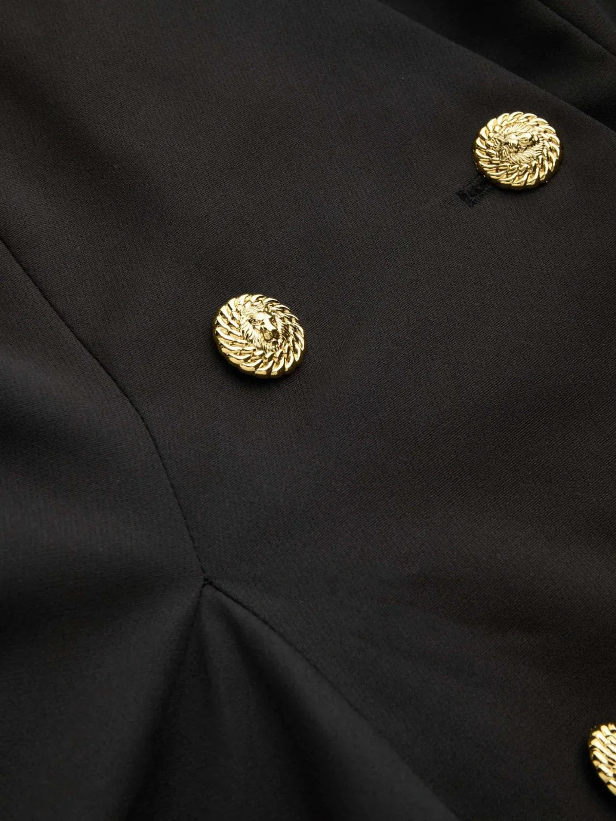 V-neck Solid Button Ruffle Hem Mini Dress - LA FEMME WANDERER