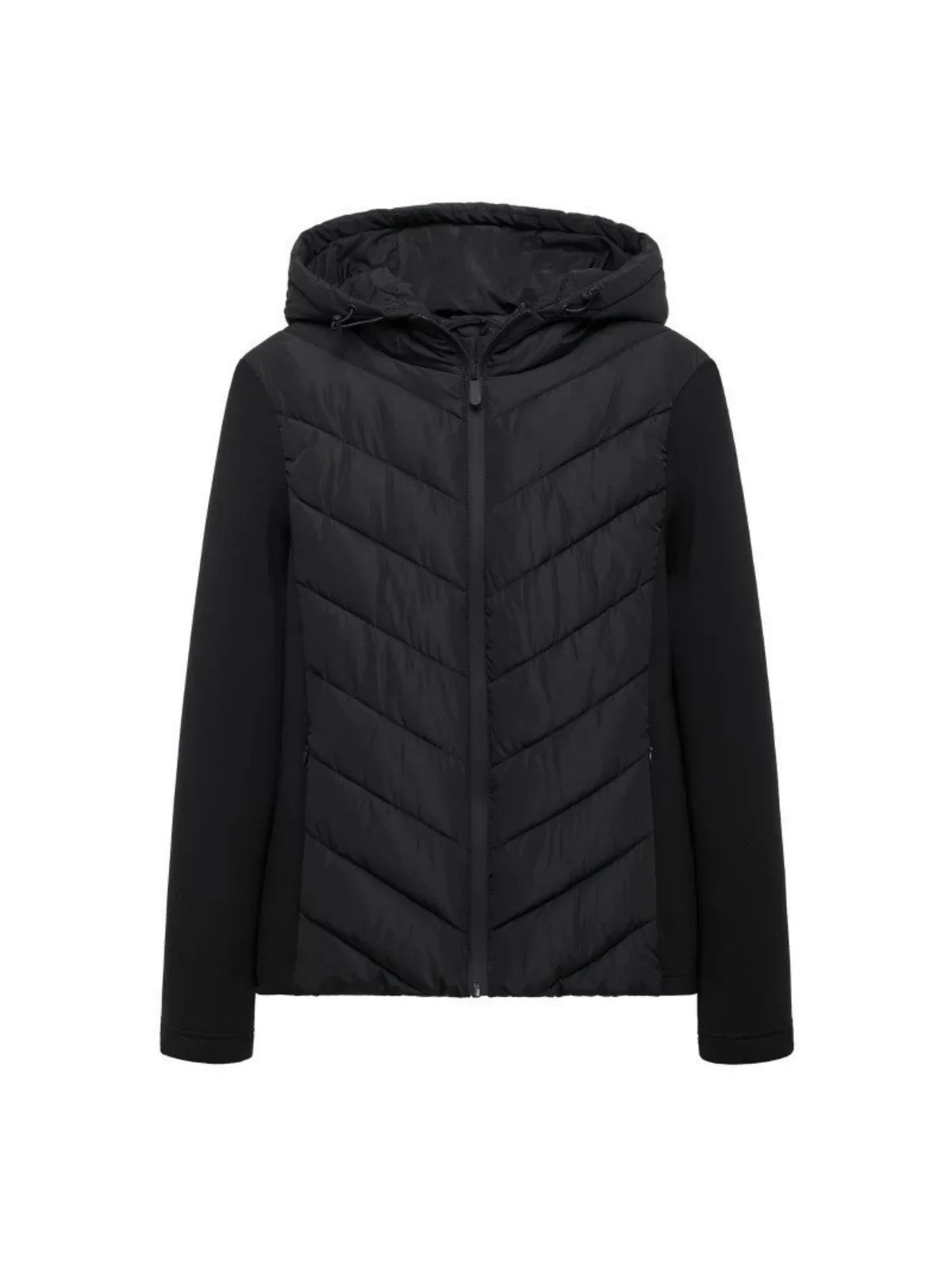 Cotton Padded Coat With Stand Up Collar For Casual Wear - LA FEMME WANDERER