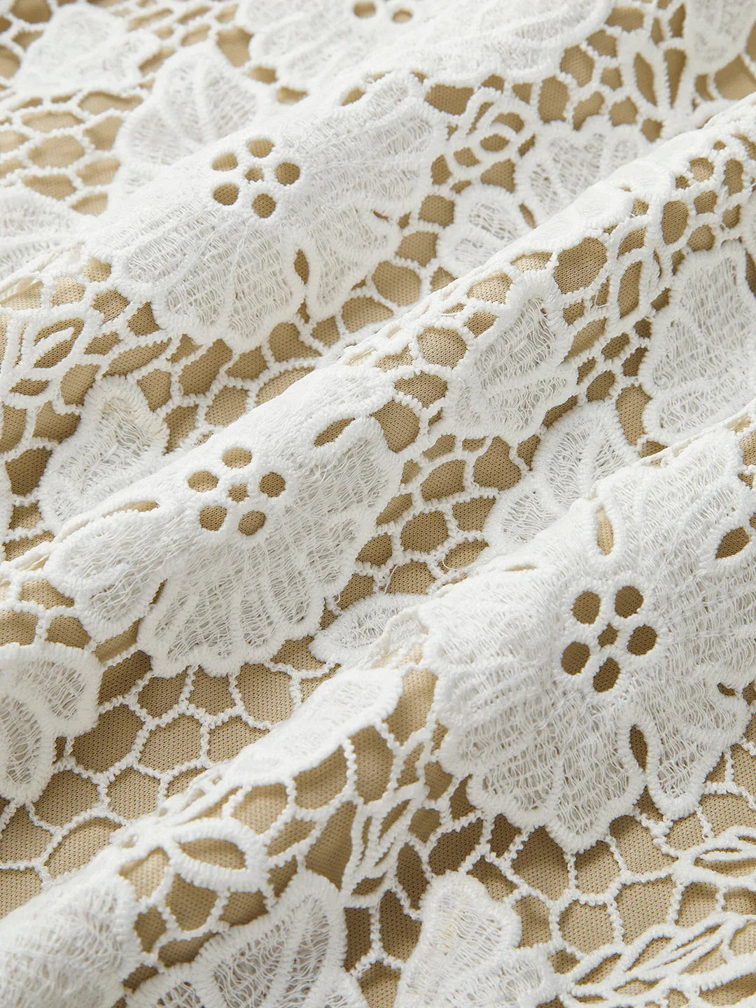 Semi-Sheer Double Layer Lace Cami Dress - LA FEMME WANDERER