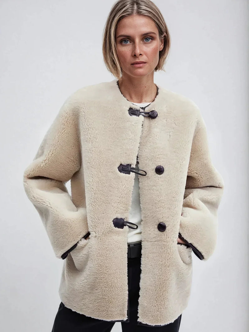 Warm Coat Single-breasted A-Line Coat