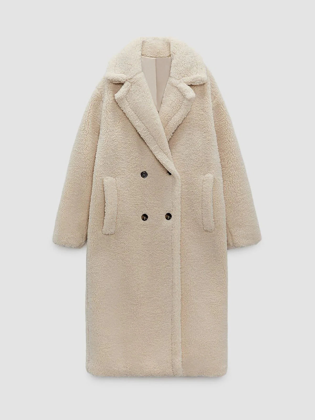 Double Pockets Fleece Coat - LA FEMME WANDERER