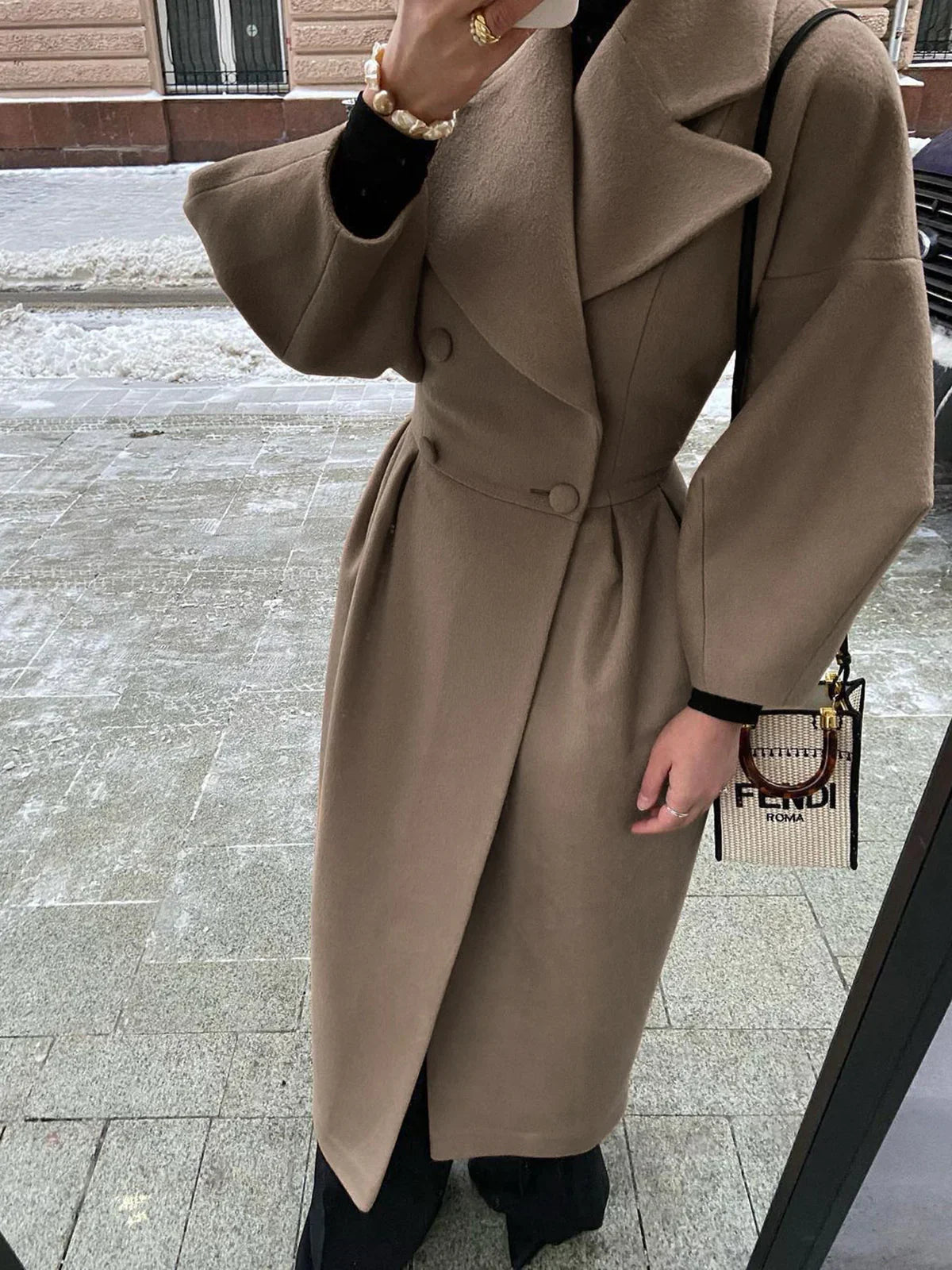 Miss Paris Lapel Trench Coat - LA FEMME WANDERER