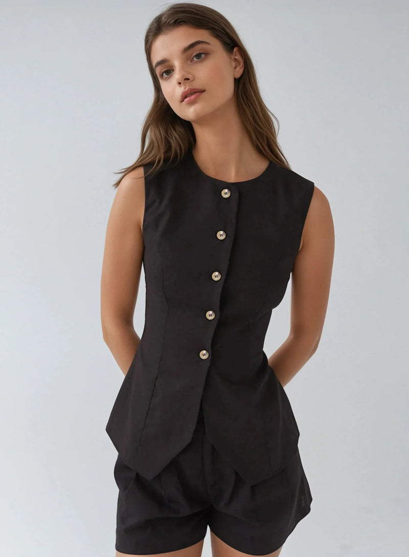 Gilet sans manches en lin Always In Love