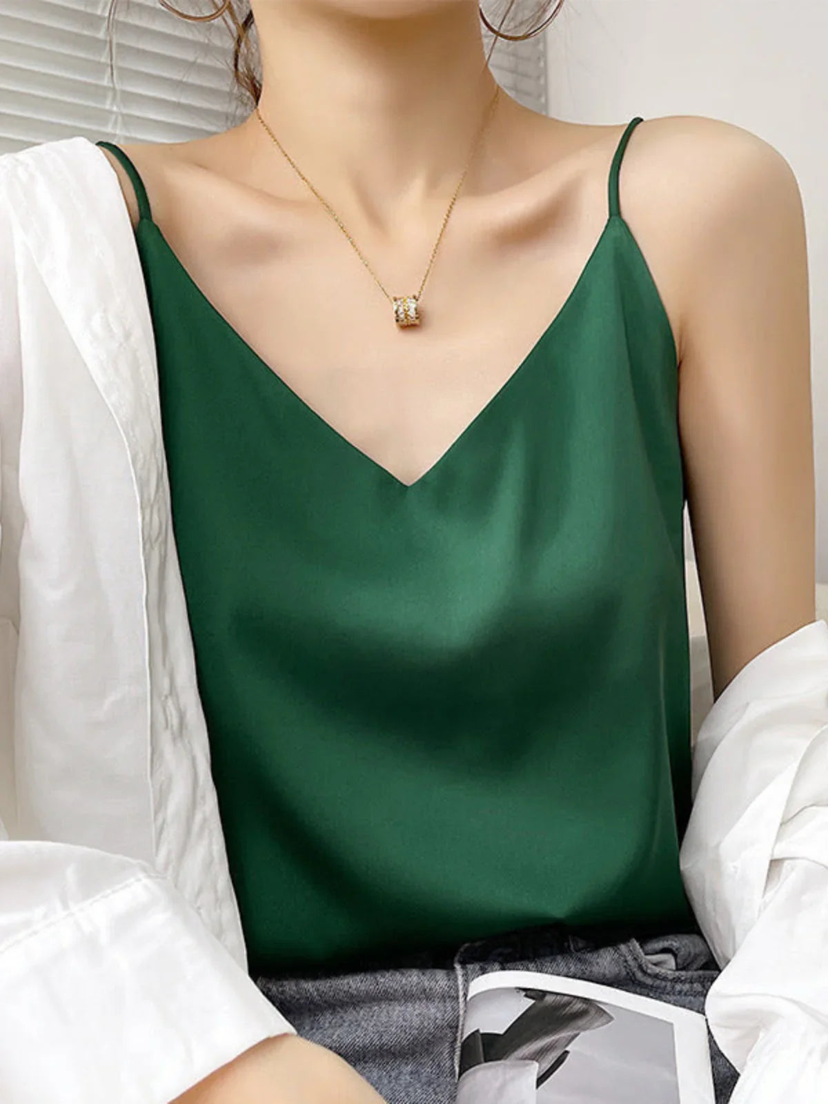 Satin Bottoming Top - LA FEMME WANDERER