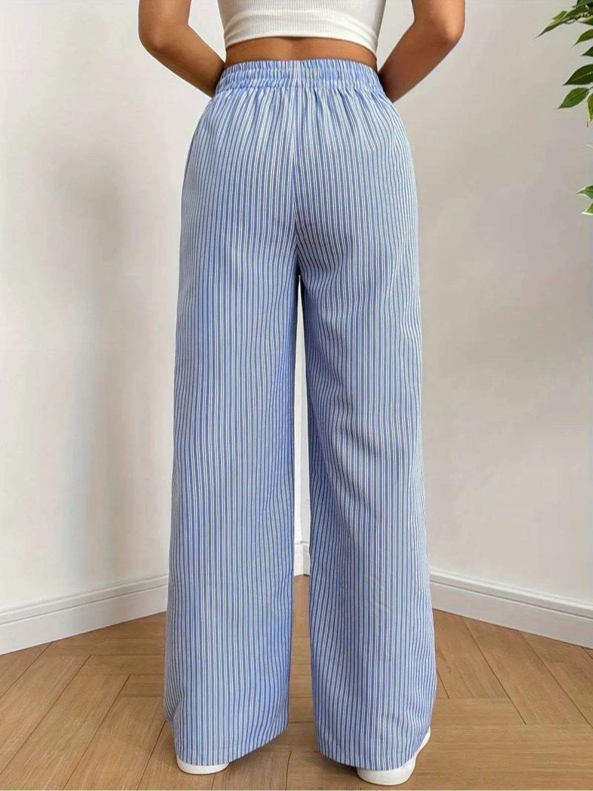 Casual Striped Trousers - LA FEMME WANDERER