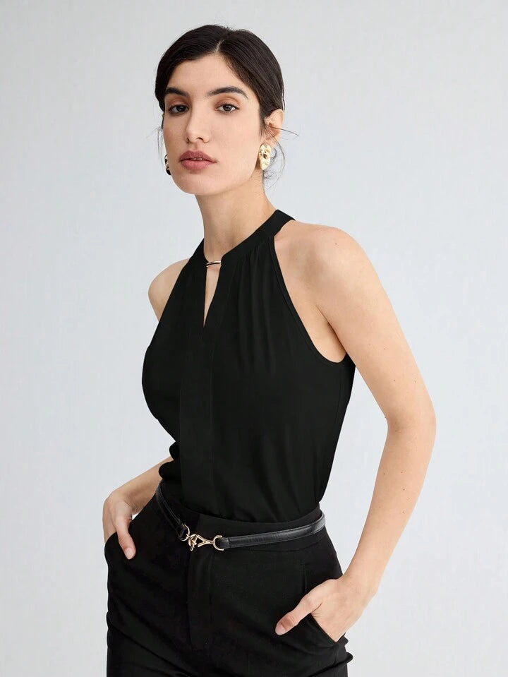 Paris Minimalist Sleeveless Blouse