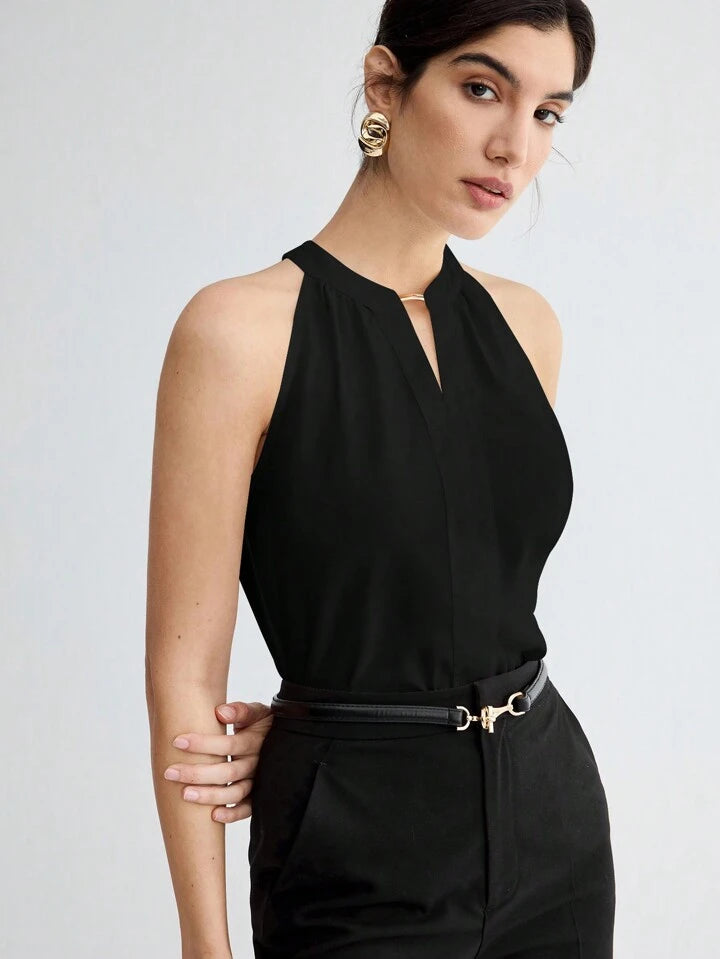Paris Minimalist Sleeveless Blouse