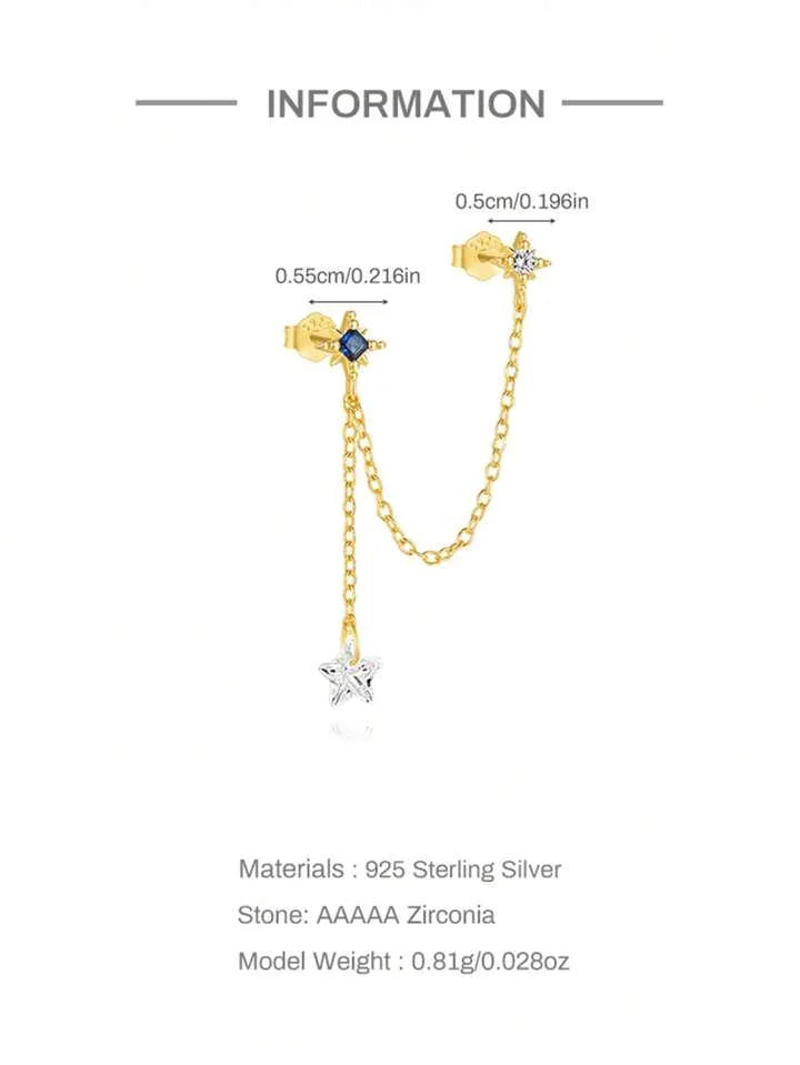 925 Sterling Silver Tassel Cartilage Stud - LA FEMME WANDERER