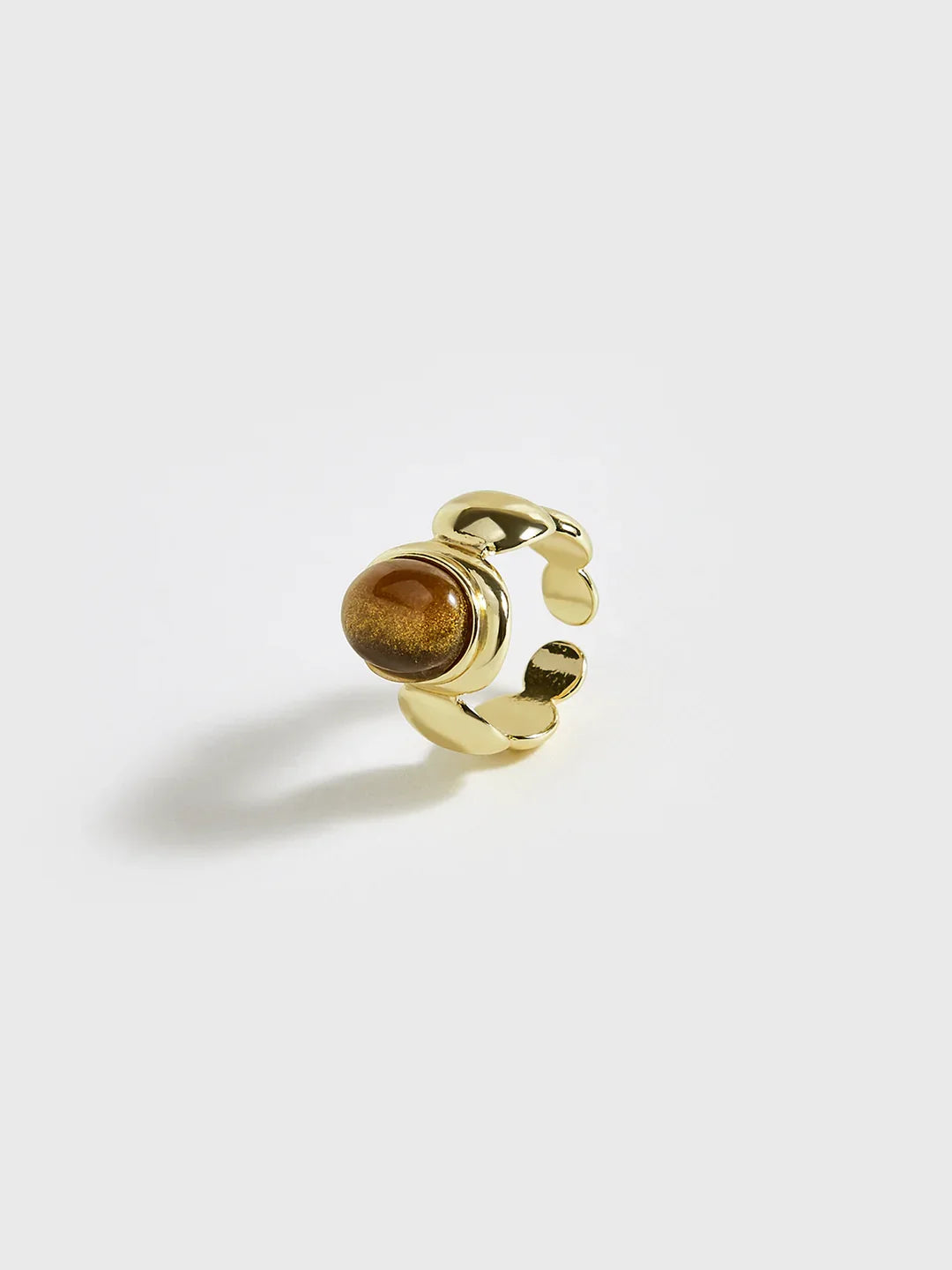 Vintage-Inspired Brown Stone Ring - LA FEMME WANDERER