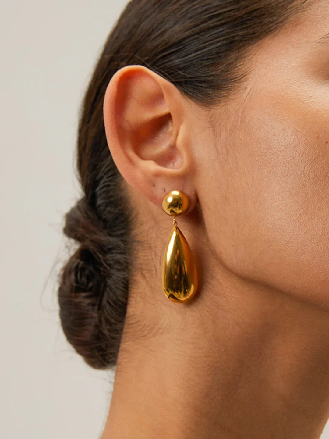 Stainless Steel Water Drop Earrings - LA FEMME WANDERER