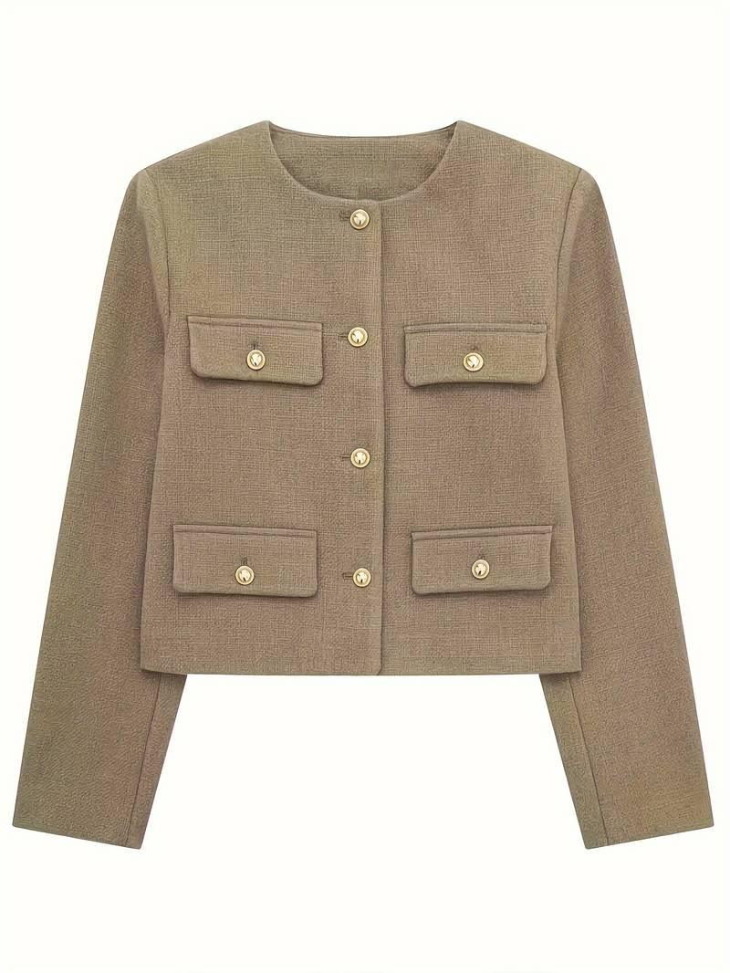 Cardigan vert olive de style classique