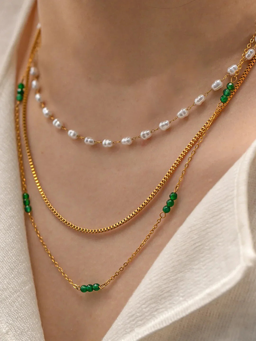 Minimalist Stackable Beaded Necklace - LA FEMME WANDERER