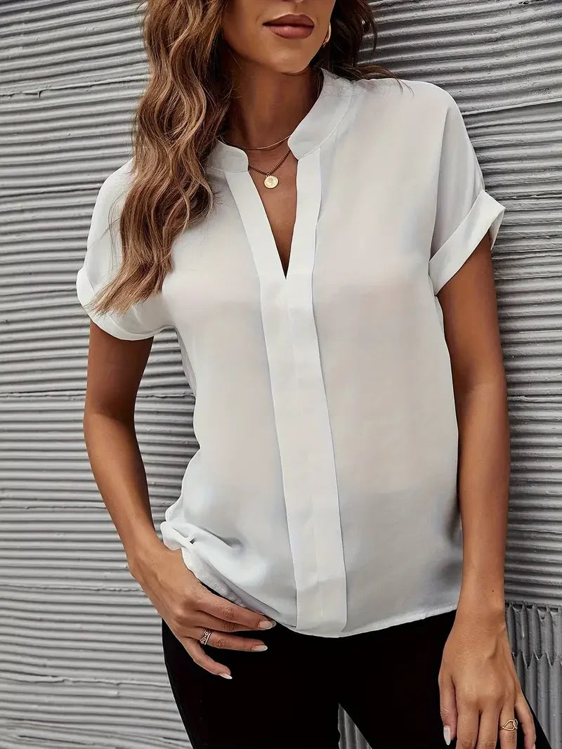 Solid Casual Shirt - LA FEMME WANDERER