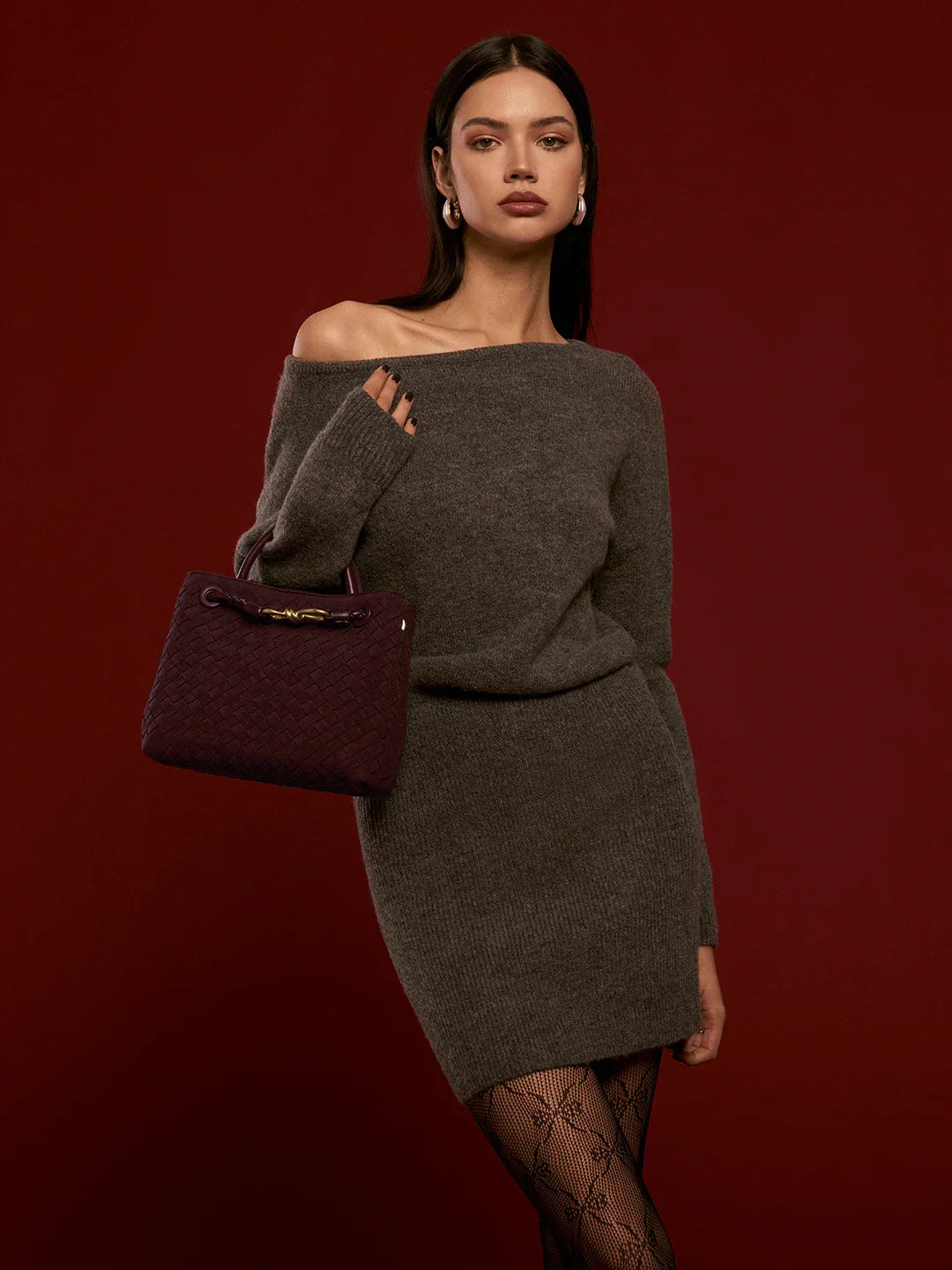 Always Chic Suede Woven Tote Bag - LA FEMME WANDERER