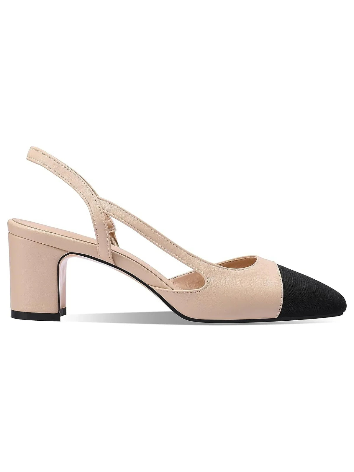 Classic Duo-Tone Slingback Heels - LA FEMME WANDERER