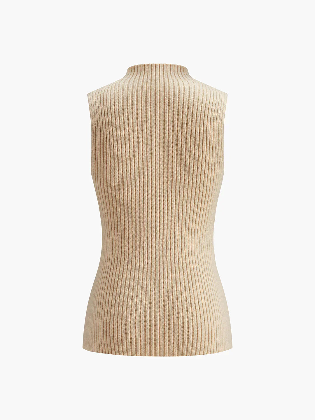 Turtleneck Sleeveless Top Fashion Casual - LA FEMME WANDERER