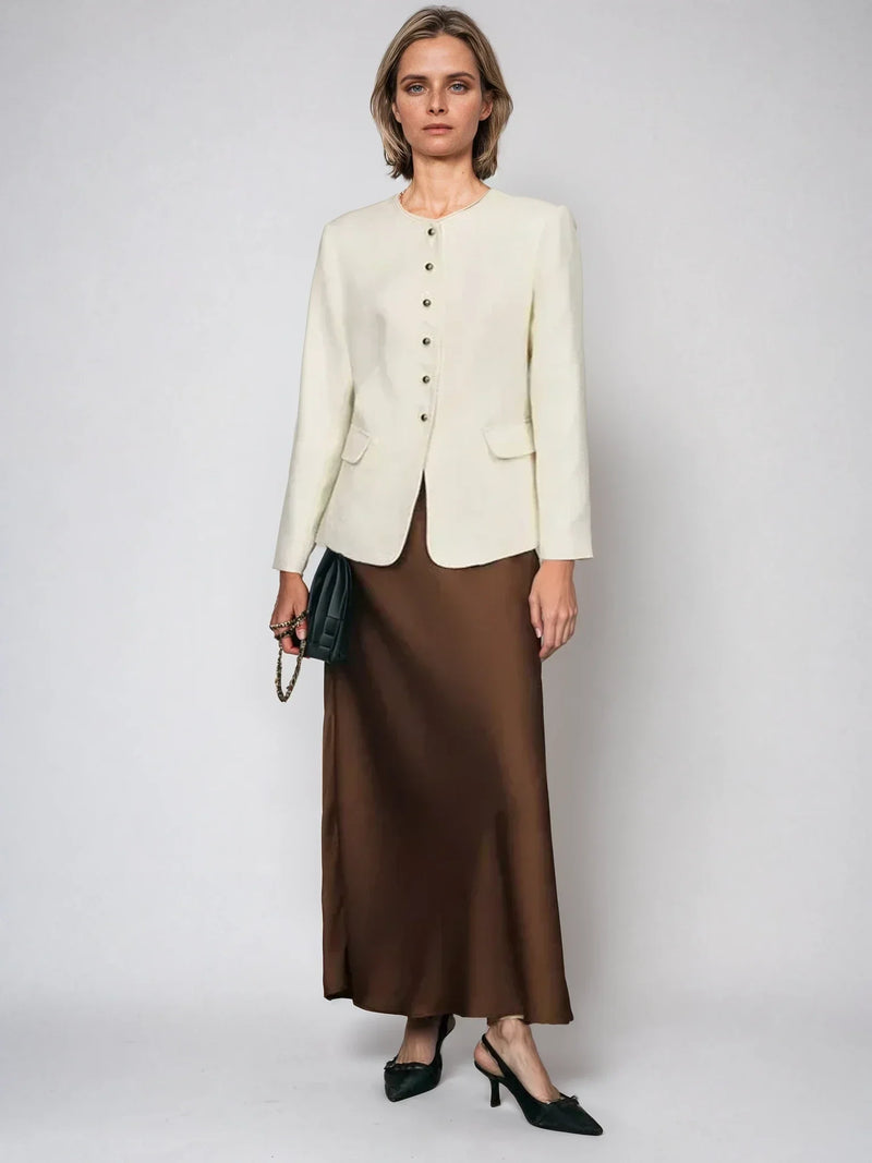 Minimalist Satin Slip Skirt