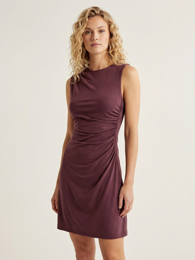 Elegant Style Draped Mini Mirage Dress
