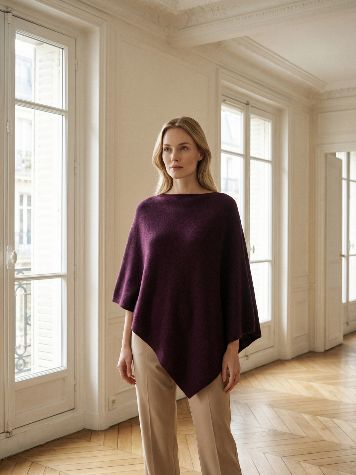 Minimalist Poncho Knit Sweater