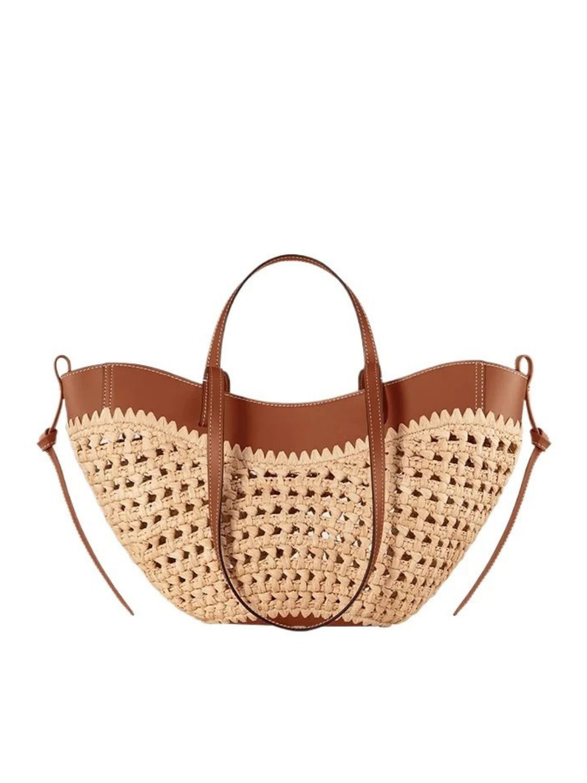 Woven Tote Bag for Women Large Capacity Straw Beach Handbag Casual Summer Shoulder Bag