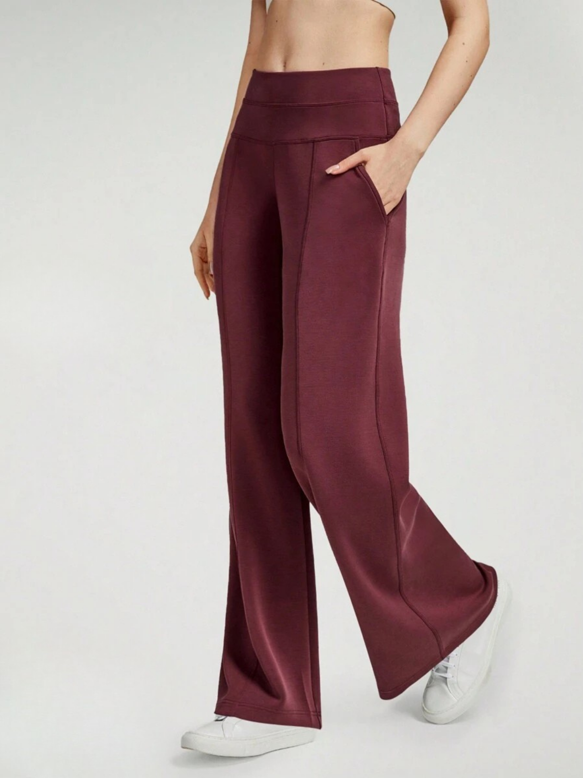 Modal Silk Wide Leg Lounge Pants High Waist With Pockets For Everyday Comfort And Style