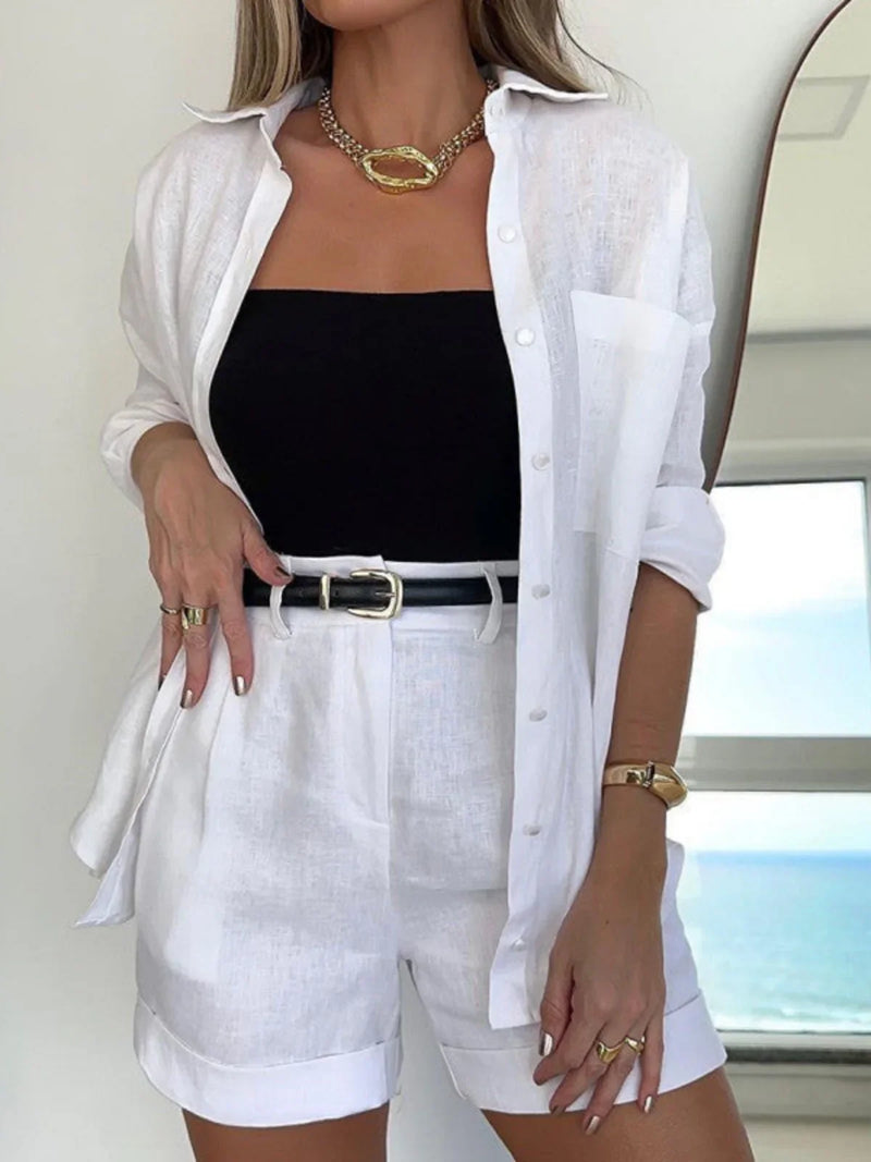 Ensemble short et chemise assortis Everyday Elegance
