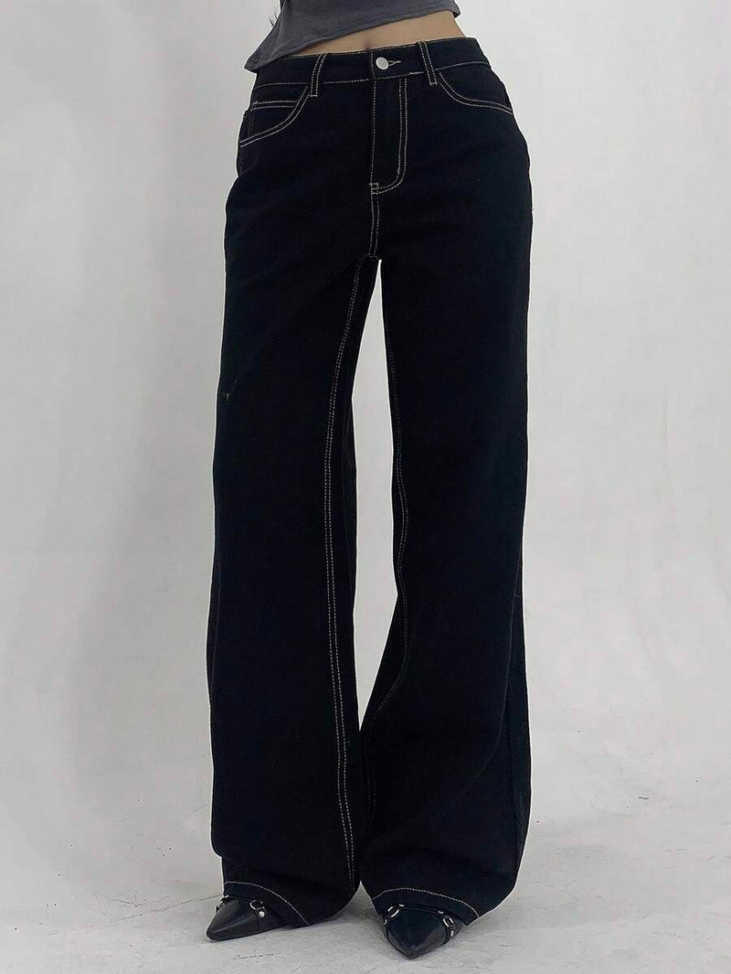 Low Waist Straight Jeans
