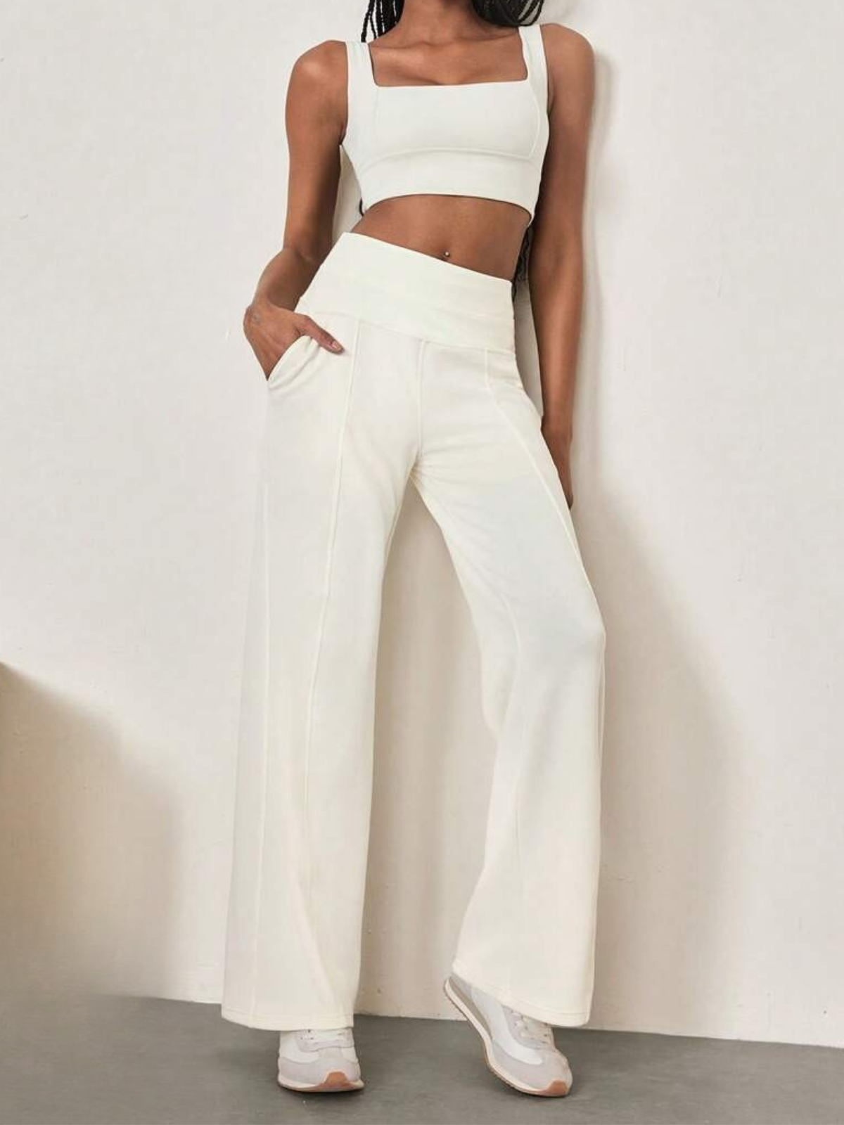 Modal Silk Wide Leg Lounge Pants High Waist With Pockets For Everyday Comfort And Style