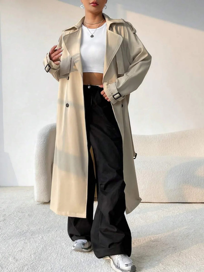 Elegant Relaxed Fit Trench Coat