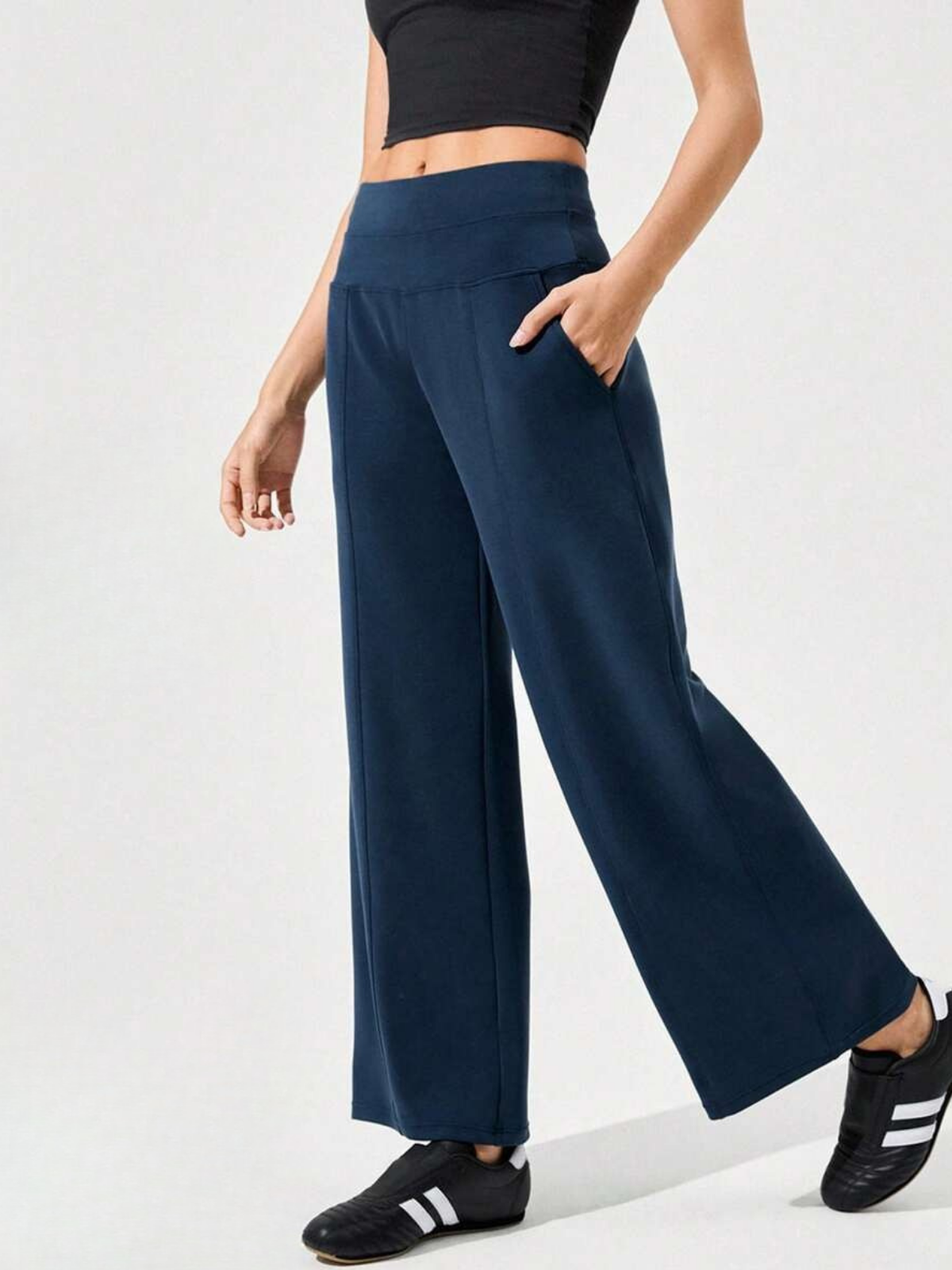 Modal Silk Wide Leg Lounge Pants High Waist With Pockets For Everyday Comfort And Style