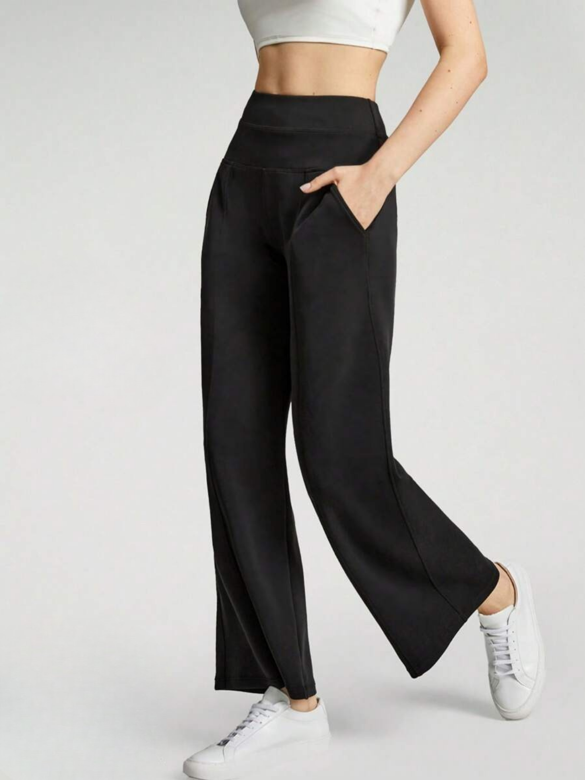Modal Silk Wide Leg Lounge Pants High Waist With Pockets For Everyday Comfort And Style
