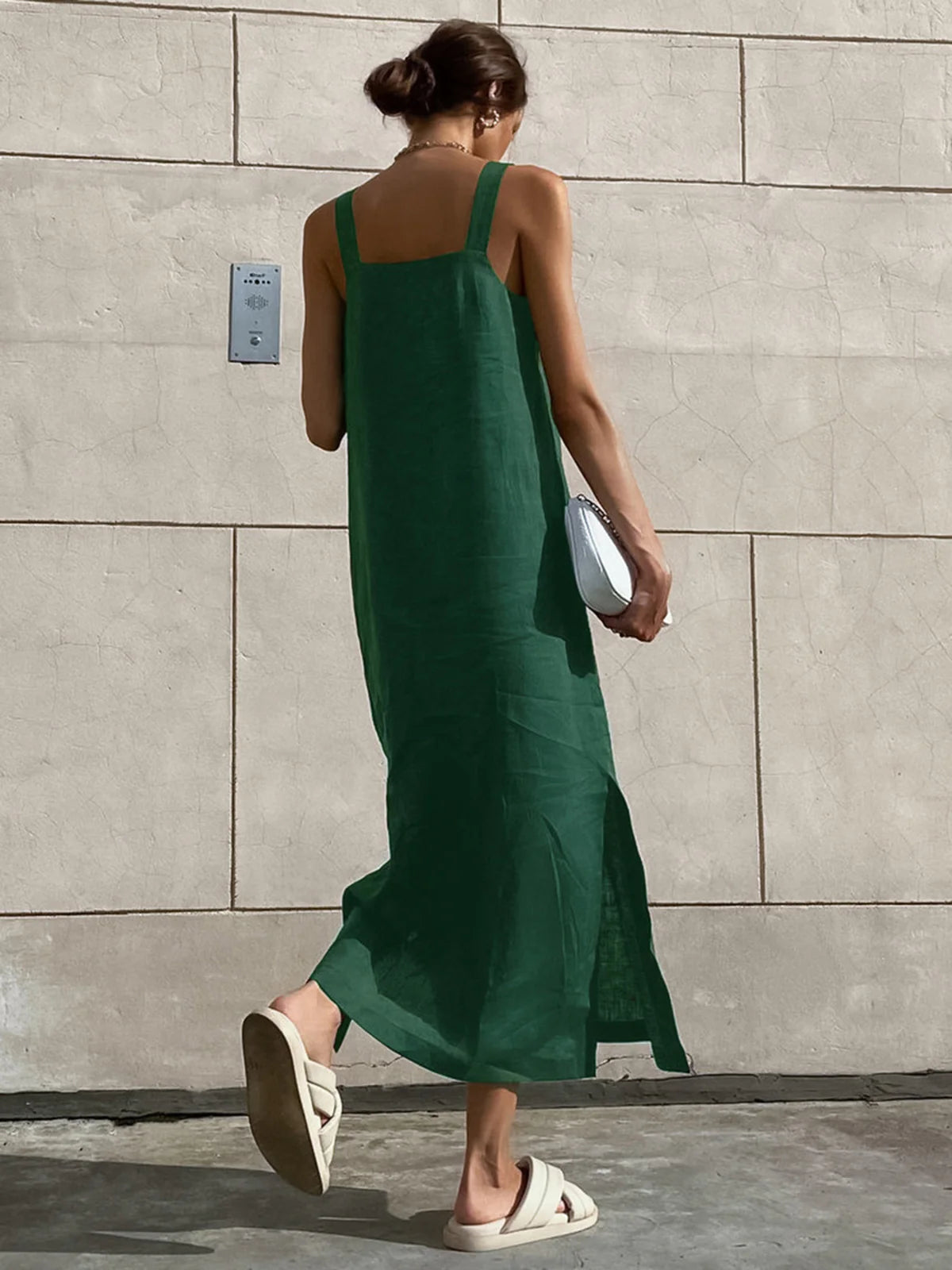 Minimalism Cotton Cami Long Dress - LA FEMME WANDERER