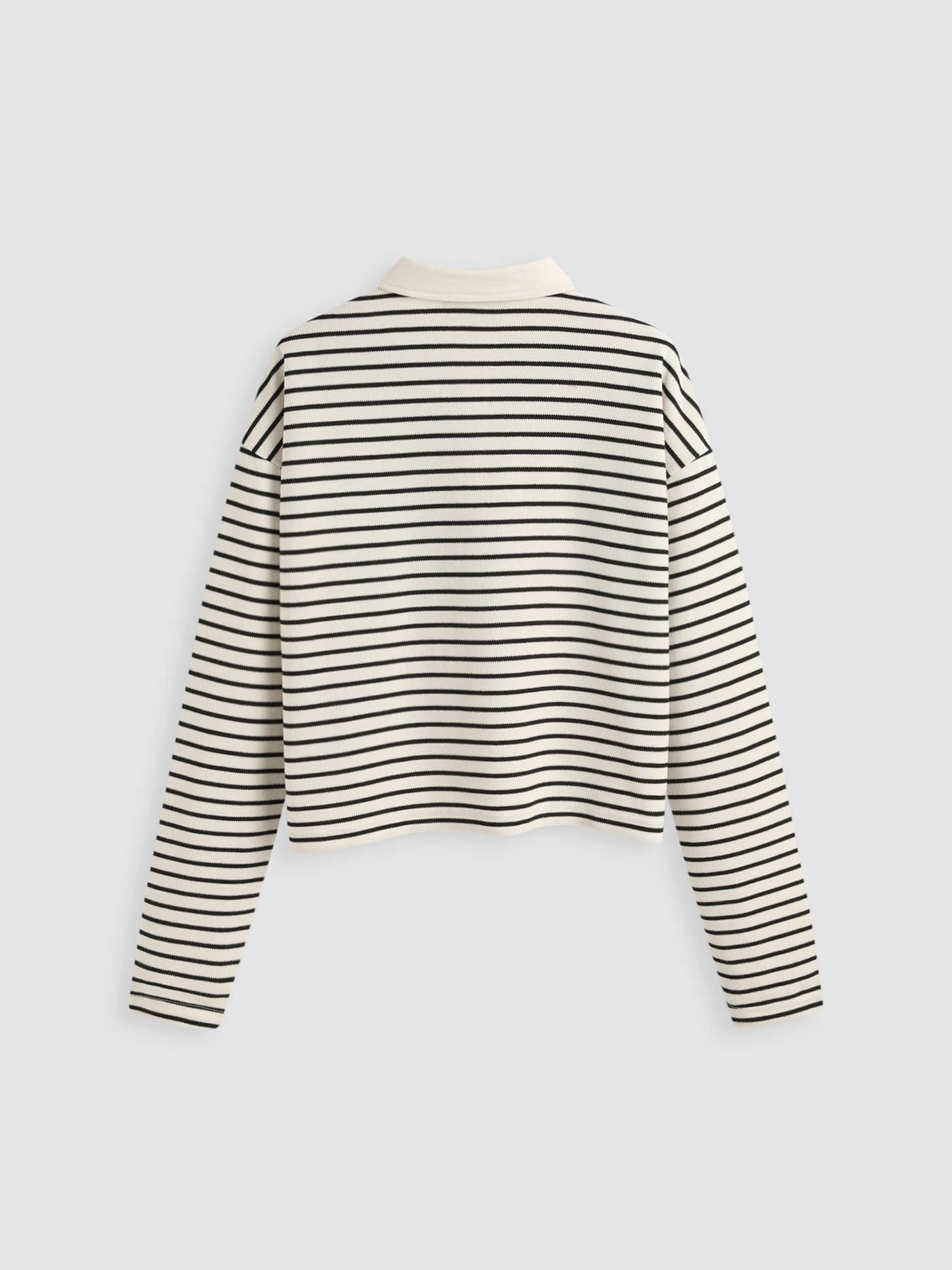 Sophisticated Stripe Breton Collared Pullover - LA FEMME WANDERER