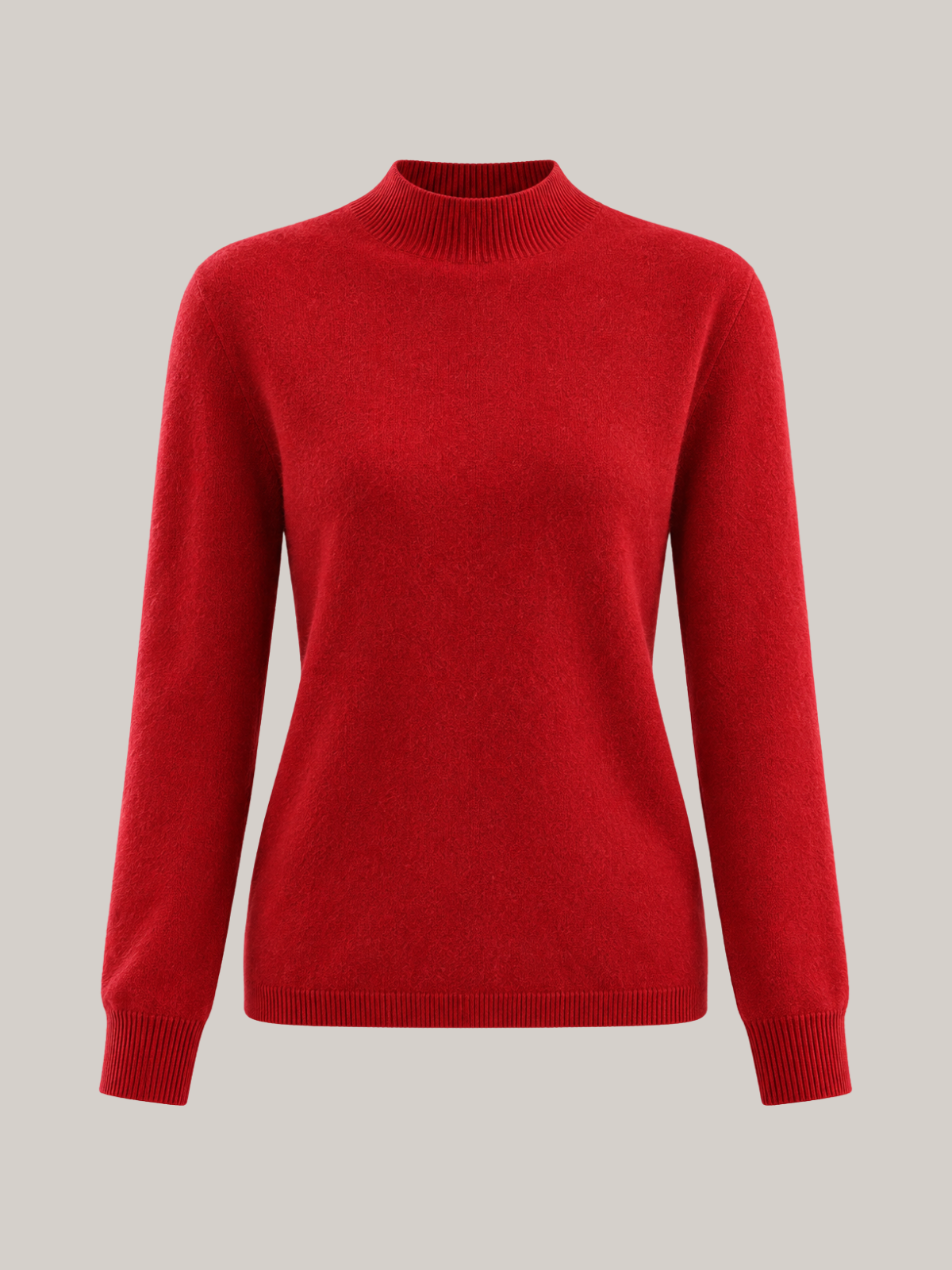 Women’s Wool Mock Neck Long Sleeve Sweater