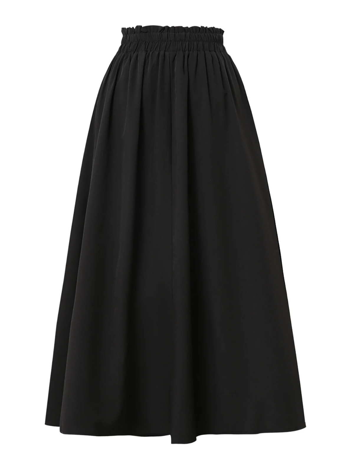 Drawstring Aline Flowy Office Maxi Skirt