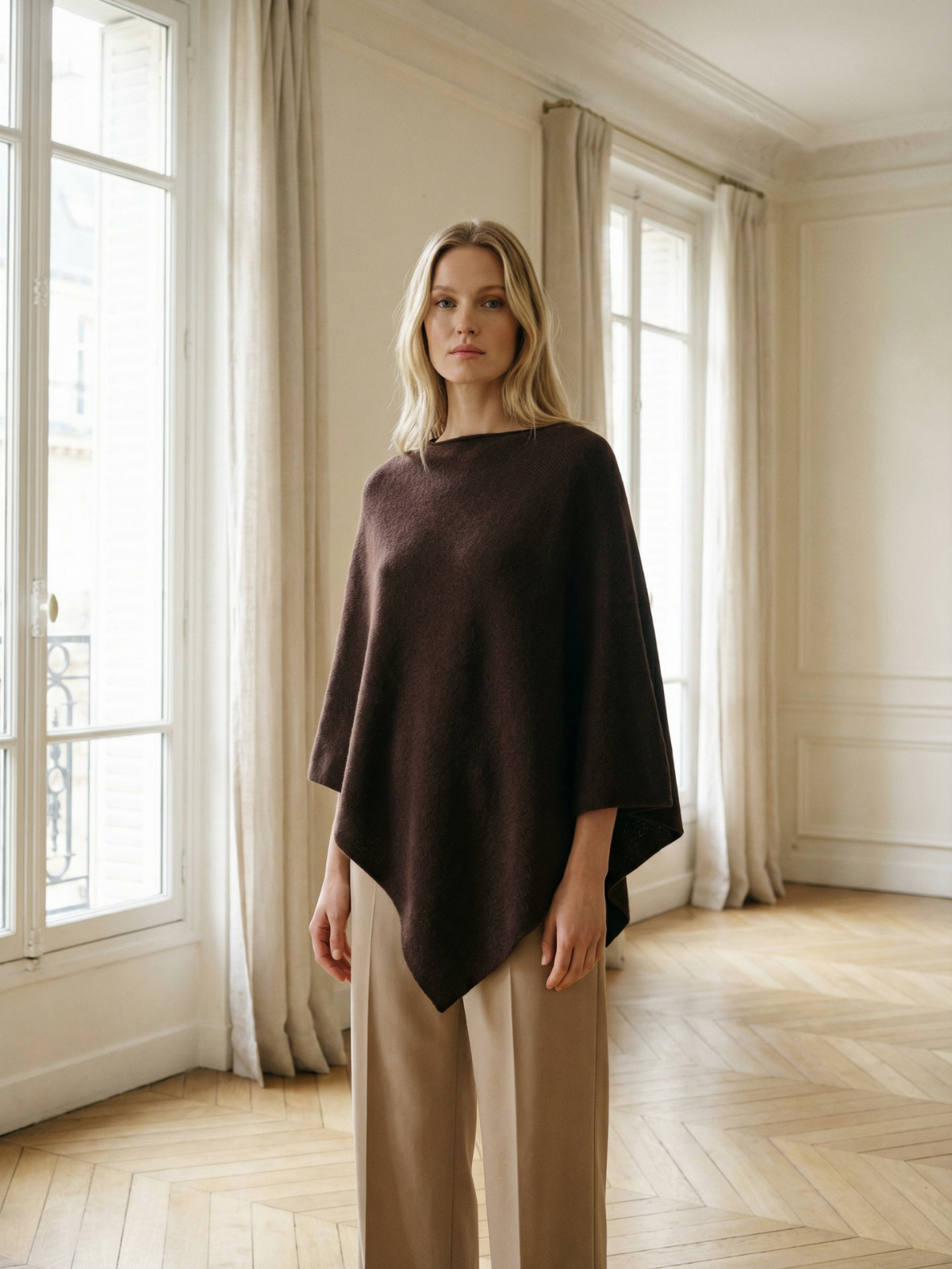 Minimalist Poncho Knit Sweater