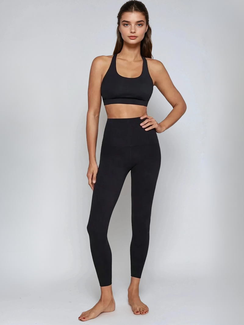 Ultra High Rise Leggings With 4 Way Stretch Non See Through Buttery Soft Tactel Fibre Pocket